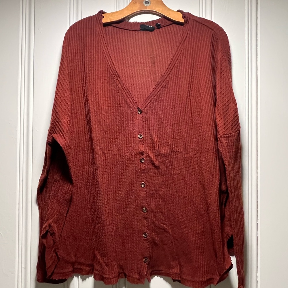 Out From Under by Urban Outfitters Burnt Orange Sweater Cardigan